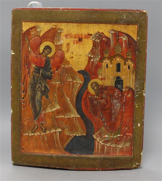 A painted Greek icon 30 x 25cm